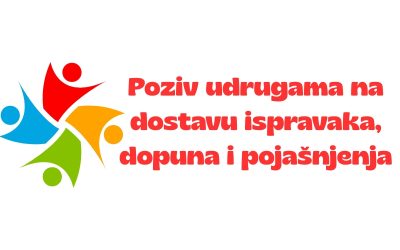 Poziv udrugama na dostavu ispravaka, dopuna i pojašnjenja
