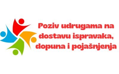 Poziv udrugama na dostavu ispravaka, dopuna i pojašnjenja