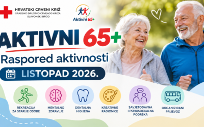 Aktivni 65+ – raspored aktivnosti za listopad 2026. godine