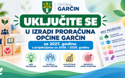 Poziv građanima na sudjelovanje u izradi Proračuna Općine Garčin za 2027. godinu s projekcijama za 2028. i 2029. godinu