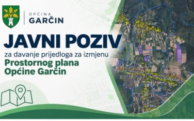 Javni poziv za davanje prijedloga za izmjenu Prostornog plana Općine Garčin